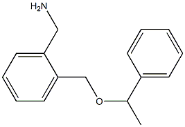 {2-[(1-phenylethoxy)methyl]phenyl}methanamine Structure