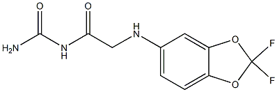 {2-[(2,2-difluoro-2H-1,3-benzodioxol-5-yl)amino]acetyl}urea 구조식 이미지