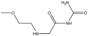 {2-[(2-methoxyethyl)amino]acetyl}urea Structure