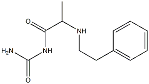 {2-[(2-phenylethyl)amino]propanoyl}urea 구조식 이미지