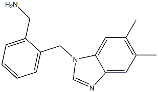 {2-[(5,6-dimethyl-1H-1,3-benzodiazol-1-yl)methyl]phenyl}methanamine Structure