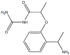 {2-[2-(1-aminoethyl)phenoxy]propanoyl}urea Structure