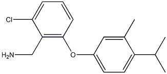 {2-chloro-6-[3-methyl-4-(propan-2-yl)phenoxy]phenyl}methanamine Structure