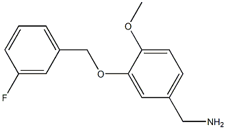 {3-[(3-fluorophenyl)methoxy]-4-methoxyphenyl}methanamine 구조식 이미지