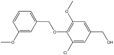 {3-chloro-5-methoxy-4-[(3-methoxyphenyl)methoxy]phenyl}methanol Structure
