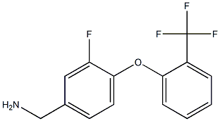 {3-fluoro-4-[2-(trifluoromethyl)phenoxy]phenyl}methanamine 구조식 이미지