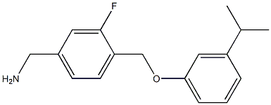 {3-fluoro-4-[3-(propan-2-yl)phenoxymethyl]phenyl}methanamine 구조식 이미지