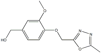 {3-methoxy-4-[(5-methyl-1,3,4-oxadiazol-2-yl)methoxy]phenyl}methanol 구조식 이미지