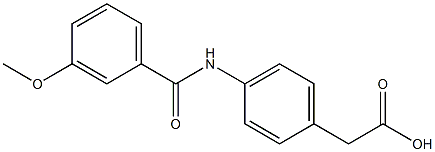 {4-[(3-methoxybenzoyl)amino]phenyl}acetic acid 구조식 이미지