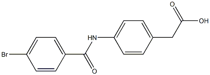 {4-[(4-bromobenzoyl)amino]phenyl}acetic acid 구조식 이미지