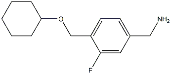 {4-[(cyclohexyloxy)methyl]-3-fluorophenyl}methanamine 구조식 이미지