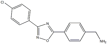 {4-[3-(4-chlorophenyl)-1,2,4-oxadiazol-5-yl]phenyl}methanamine 구조식 이미지