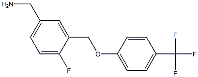 {4-fluoro-3-[4-(trifluoromethyl)phenoxymethyl]phenyl}methanamine 구조식 이미지