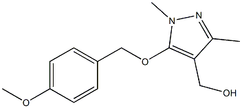 {5-[(4-methoxyphenyl)methoxy]-1,3-dimethyl-1H-pyrazol-4-yl}methanol 구조식 이미지
