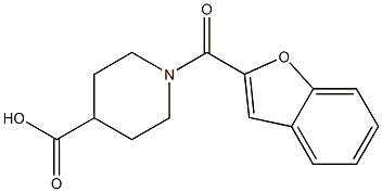 1-(1-benzofuran-2-ylcarbonyl)piperidine-4-carboxylic acid 구조식 이미지