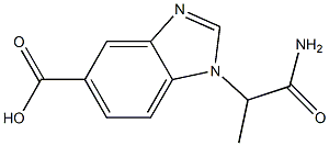 1-(1-carbamoylethyl)-1H-1,3-benzodiazole-5-carboxylic acid 구조식 이미지
