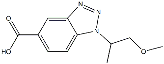 1-(1-methoxypropan-2-yl)-1H-1,2,3-benzotriazole-5-carboxylic acid 구조식 이미지