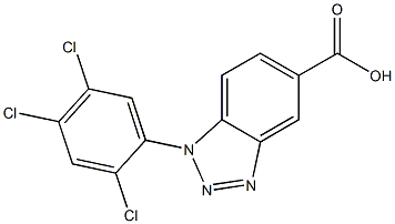1-(2,4,5-trichlorophenyl)-1H-1,2,3-benzotriazole-5-carboxylic acid Structure