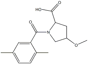 1-(2,5-dimethylbenzoyl)-4-methoxypyrrolidine-2-carboxylic acid 구조식 이미지