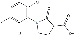 1-(2,6-dichloro-3-methylphenyl)-2-oxopyrrolidine-3-carboxylic acid 구조식 이미지