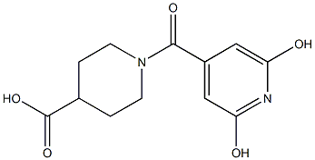 1-(2,6-dihydroxyisonicotinoyl)piperidine-4-carboxylic acid Structure