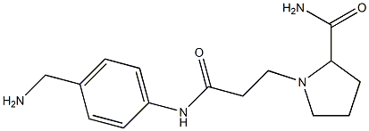 1-(2-{[4-(aminomethyl)phenyl]carbamoyl}ethyl)pyrrolidine-2-carboxamide Structure