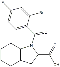 1-(2-bromo-4-fluorobenzoyl)octahydro-1H-indole-2-carboxylic acid 구조식 이미지