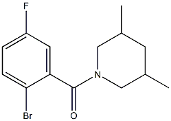 1-(2-bromo-5-fluorobenzoyl)-3,5-dimethylpiperidine 구조식 이미지