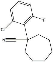 1-(2-chloro-6-fluorophenyl)cycloheptane-1-carbonitrile Structure