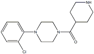 1-(2-chlorophenyl)-4-(piperidin-4-ylcarbonyl)piperazine Structure