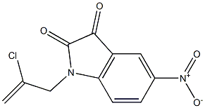 1-(2-chloroprop-2-en-1-yl)-5-nitro-2,3-dihydro-1H-indole-2,3-dione Structure