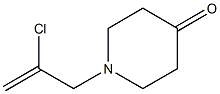 1-(2-chloroprop-2-enyl)piperidin-4-one Structure