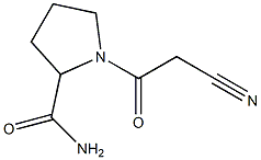 1-(2-cyanoacetyl)pyrrolidine-2-carboxamide 구조식 이미지