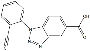 1-(2-cyanophenyl)-1H-1,2,3-benzotriazole-5-carboxylic acid Structure