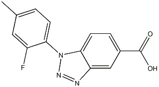 1-(2-fluoro-4-methylphenyl)-1H-1,2,3-benzotriazole-5-carboxylic acid Structure