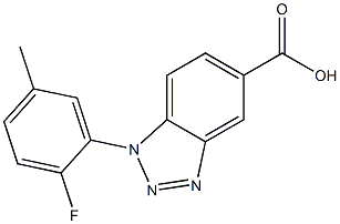 1-(2-fluoro-5-methylphenyl)-1H-1,2,3-benzotriazole-5-carboxylic acid Structure