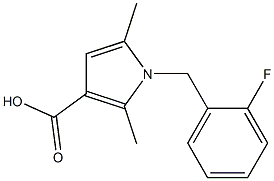 1-(2-fluorobenzyl)-2,5-dimethyl-1H-pyrrole-3-carboxylic acid Structure