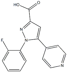 1-(2-fluorophenyl)-5-(pyridin-4-yl)-1H-pyrazole-3-carboxylic acid 구조식 이미지