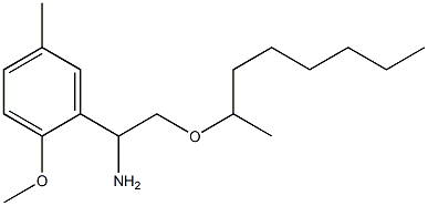 1-(2-methoxy-5-methylphenyl)-2-(octan-2-yloxy)ethan-1-amine 구조식 이미지