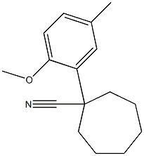 1-(2-methoxy-5-methylphenyl)cycloheptane-1-carbonitrile 구조식 이미지