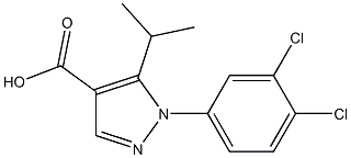 1-(3,4-dichlorophenyl)-5-(propan-2-yl)-1H-pyrazole-4-carboxylic acid 구조식 이미지