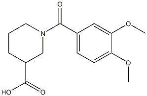 1-(3,4-dimethoxybenzoyl)piperidine-3-carboxylic acid Structure