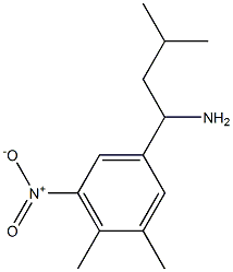 1-(3,4-dimethyl-5-nitrophenyl)-3-methylbutan-1-amine Structure