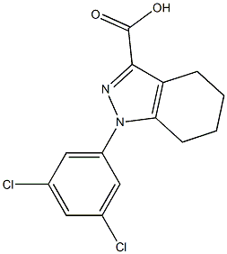 1-(3,5-dichlorophenyl)-4,5,6,7-tetrahydro-1H-indazole-3-carboxylic acid 구조식 이미지