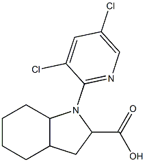 1-(3,5-dichloropyridin-2-yl)-octahydro-1H-indole-2-carboxylic acid 구조식 이미지