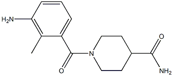 1-(3-amino-2-methylbenzoyl)piperidine-4-carboxamide Structure