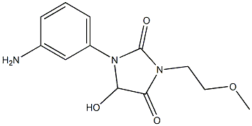 1-(3-aminophenyl)-5-hydroxy-3-(2-methoxyethyl)imidazolidine-2,4-dione 구조식 이미지