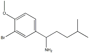 1-(3-bromo-4-methoxyphenyl)-4-methylpentan-1-amine 구조식 이미지