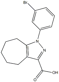 1-(3-bromophenyl)-1,4,5,6,7,8-hexahydrocyclohepta[c]pyrazole-3-carboxylic acid Structure
