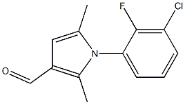 1-(3-chloro-2-fluorophenyl)-2,5-dimethyl-1H-pyrrole-3-carbaldehyde Structure